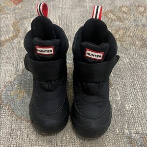 Hunter Black Insulated Snow Boots